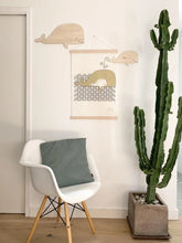 Tenture en coton - La baleine & son petit